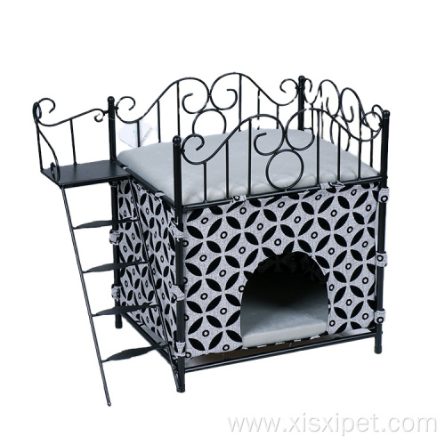 Luxury black metal Wrought Iron Dog Beds
